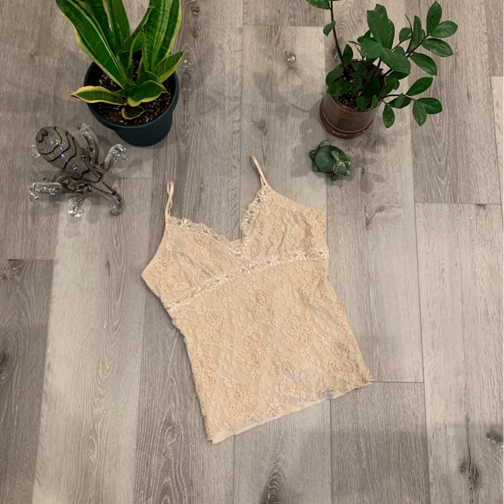 Lace Beige Camisole Top
